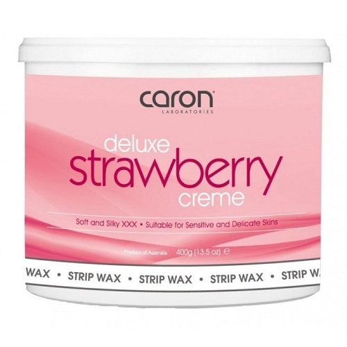 Caronlab Strawberry Creme Microwaveable Strip Wax 400g