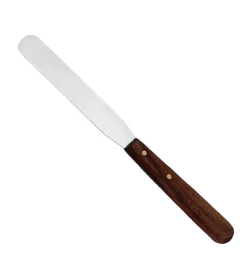 Stainless Steel Wax Applicator Spatula with Wooden Handle