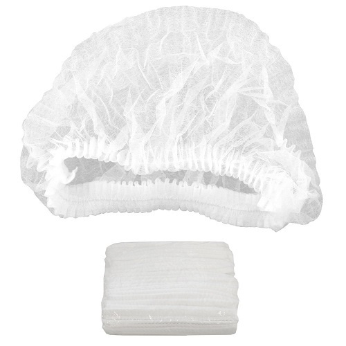 Disposable Hairnets Caterpillar Cap 100pk White